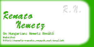 renato nemetz business card